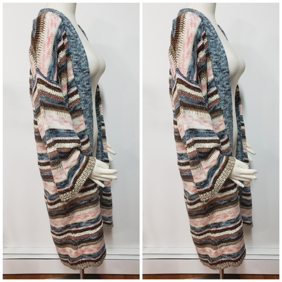 Anthropologie Lizzie Shimmer Knit Duster Kimono - Picture 7 of 11